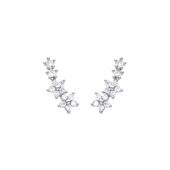 Luxenter Rhodinierte Brillant-Zirkonia-Ohrringe - Olea - Image 1