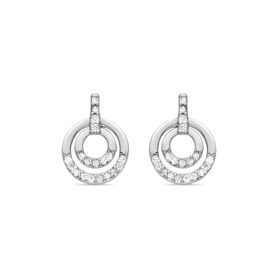 Luxenter Rhodinierte Ohrringe mit brillanten Zirkonia, Modell Sada - Silber - Image 1