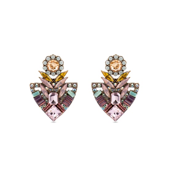 Luxenter Ohrringe mit mehrfarbigem Kristall 18k goldfarben - Aphuat - Image 1