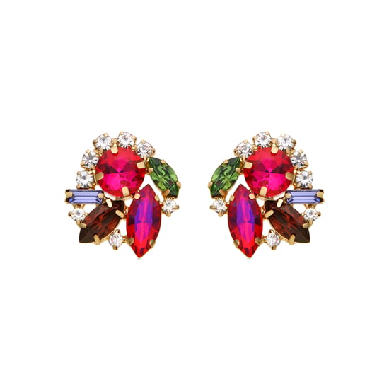 Luxenter lila Kristall-Ohrringe aus 18k Gelbgold - Mutaj - Image 1