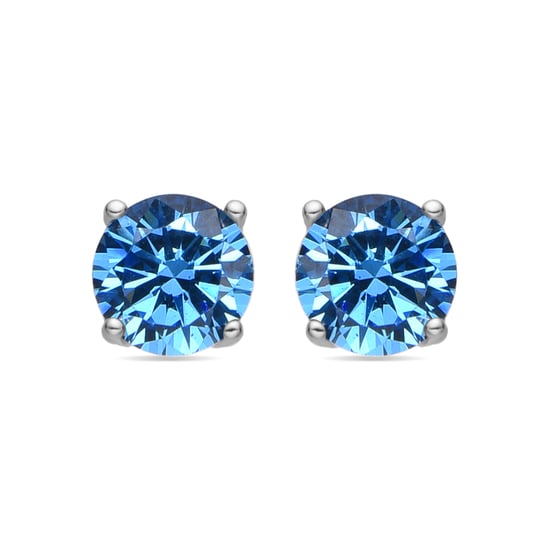 Luxenter Sterling Silber 925 Ohrringe mit rhodiniertem Saphir Zirkonia - Iona - Image 1