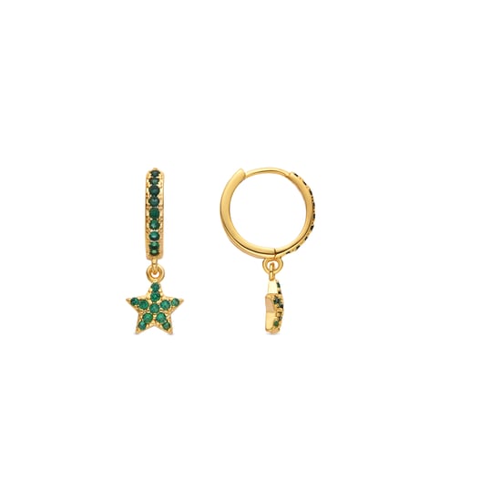 Luxenter Ohrringe mit Smaragd Zirkonia 18k Gold Finish - Elinia - Image 1