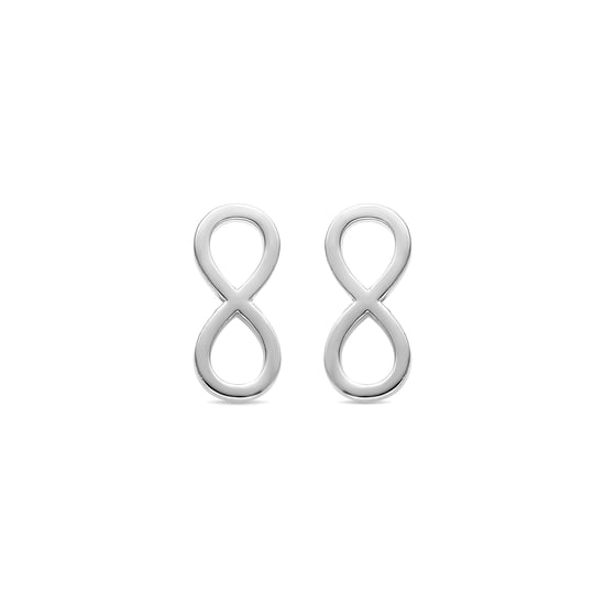 Luxenter Rhodium plattierte Zirkonia Ohrringe - Infinity - Image 1