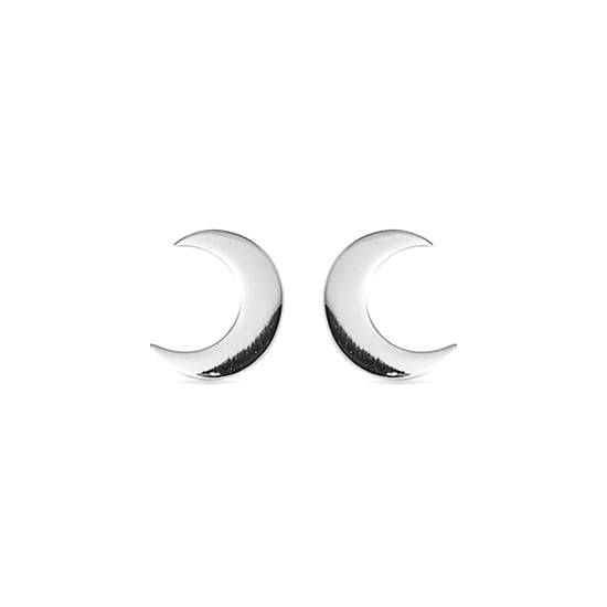 Luxenter Sterling Silber 925 Rhodium plattiert Ohrringe - Halbmond - Image 1