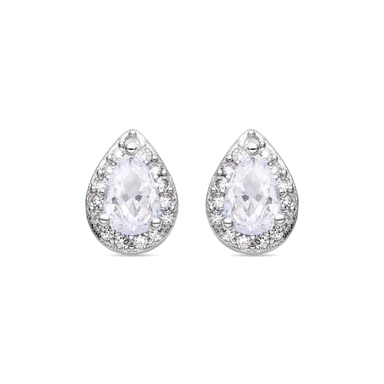 Luxenter rhodinierte Brillant-Zirkonia-Ohrringe - Nexan - Image 1