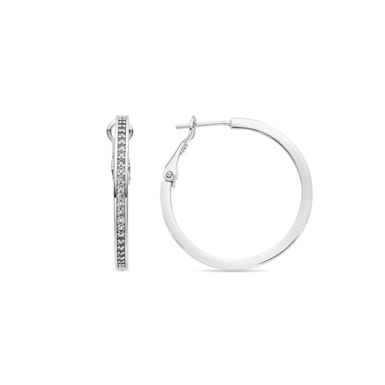 Luxenter Ohrringe mit Zirkonia, glänzende Silberoptik - Budix - Silber - Image 1