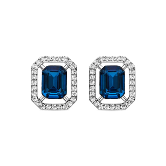 Luxenter Ohrringe mit blauem Topas Zirkonia in Silberoptik - Surin - Image 1
