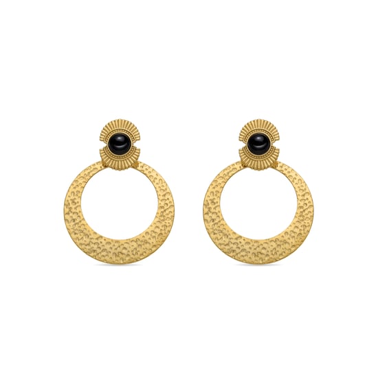 Luxenter Ohrringe mit Onyx 18k Gold Finish - Noraf - Image 1