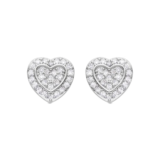 Luxenter rhodinierte Brillant-Zirkonia-Ohrringe - Manye - Image 1