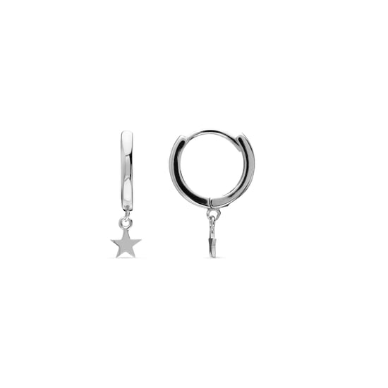 Luxenter 925 Sterling Silber rhodinierte Ohrringe - Stern - Image 1