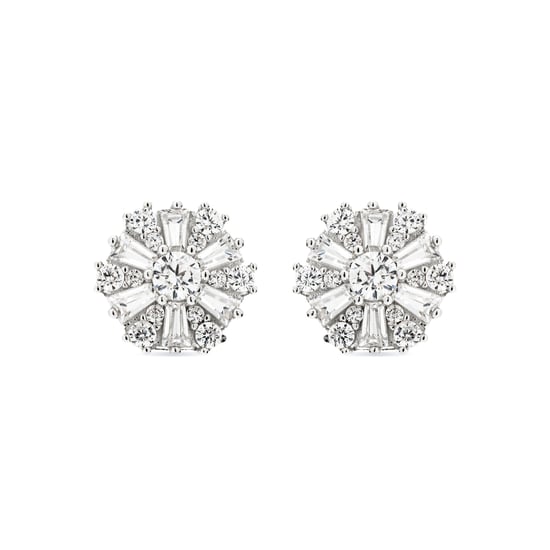 Luxenter 925 Sterling Silber und Rhodium plattierte Brillant Zirkonia Ohrringe - Lorush - Image 1