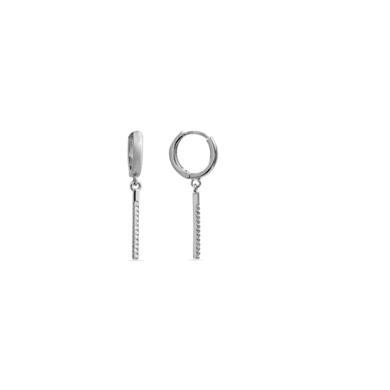 Luxenter Rhodium plattierte Brillant Zirkonia Ohrringe - Remin - Image 1