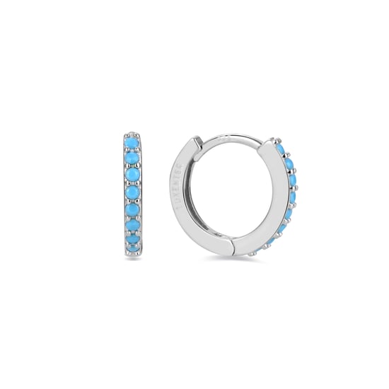 Luxenter 925 Sterling Silber mit Türkis rhodiniert Ohrringe - Valarys - Image 1