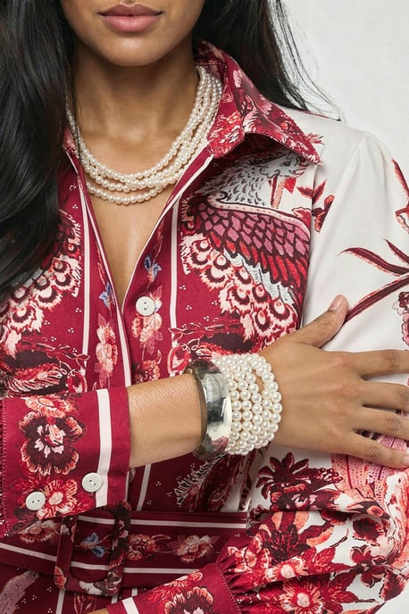 Floral Maxi-Hemdkleid mit Gürtel - Image 4