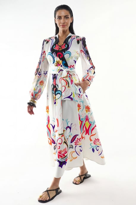 Maxikleid mit floralem Druck im A-Linien-Schnitt - Image 5