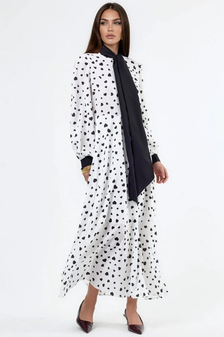 Herzgemustertes Maxi-Kleid - Image 2