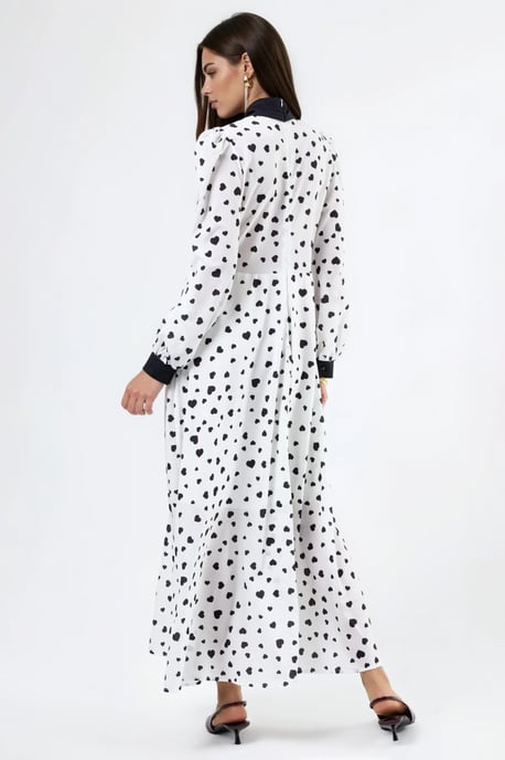 Herzgemustertes Maxi-Kleid - Image 3