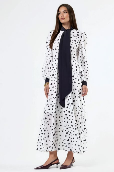 Herzgemustertes Maxi-Kleid - Image 4