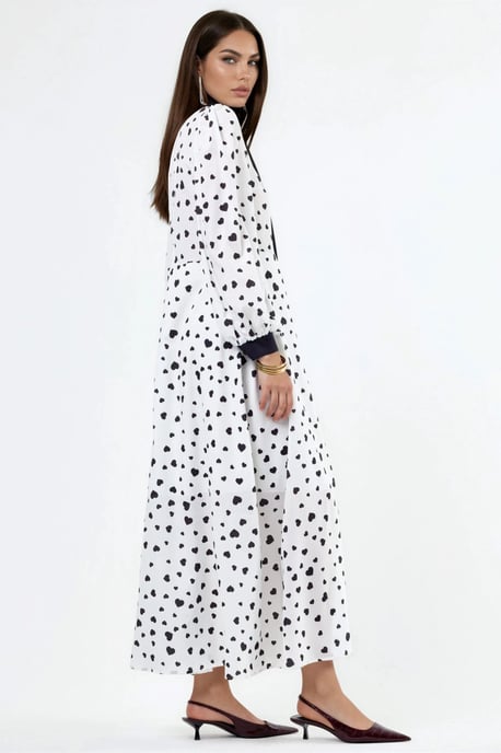 Herzgemustertes Maxi-Kleid - Image 5
