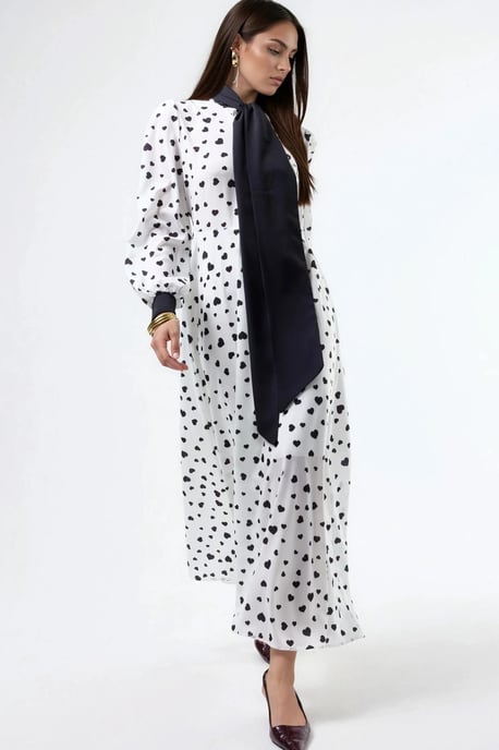 Herzgemustertes Maxi-Kleid - Image 6