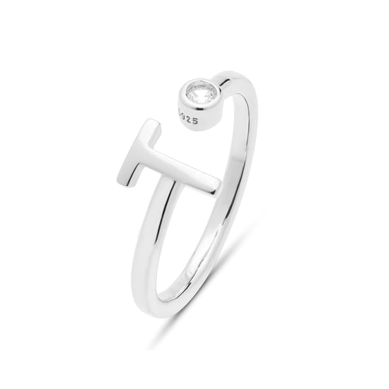 Luxenter 925 Sterling Silber Ring mit rhodiniertem Brillant Zirkonia - Alphabet - Image 1