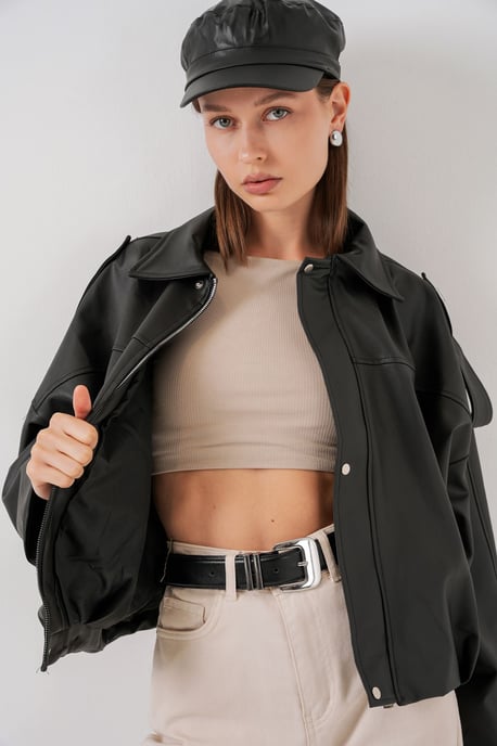 Übergroße Reißverschlussjacke - Image 4