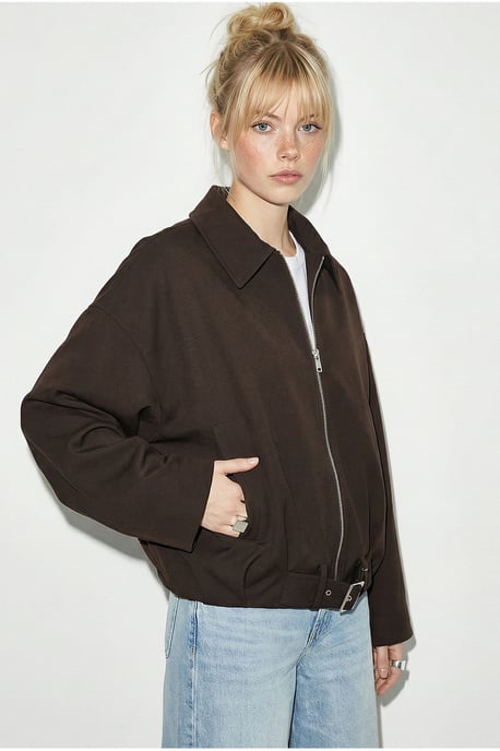Gürtel-Übergroße Bomberjacke - Image 3
