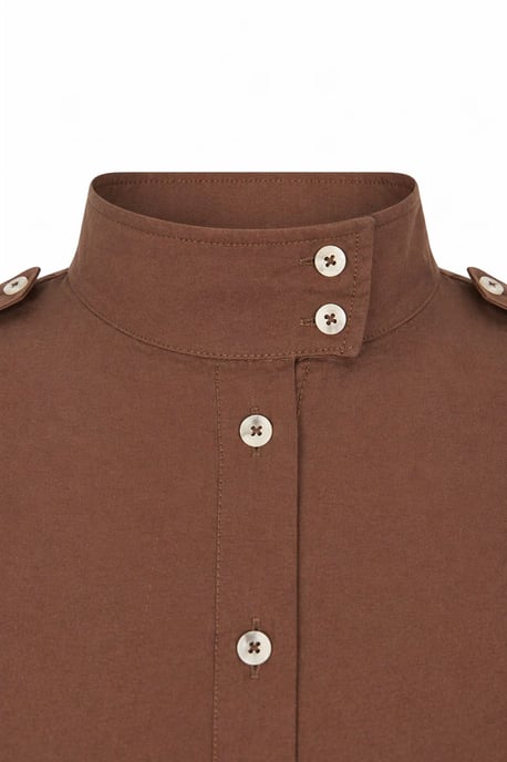 Mandarinkragen Button-Up Freizeithemden - Image 2
