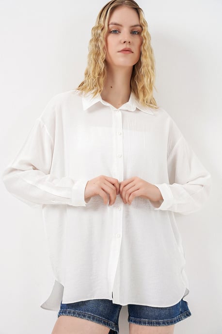 Oversized Langarm-Hemd mit Knopfleiste - Image 4