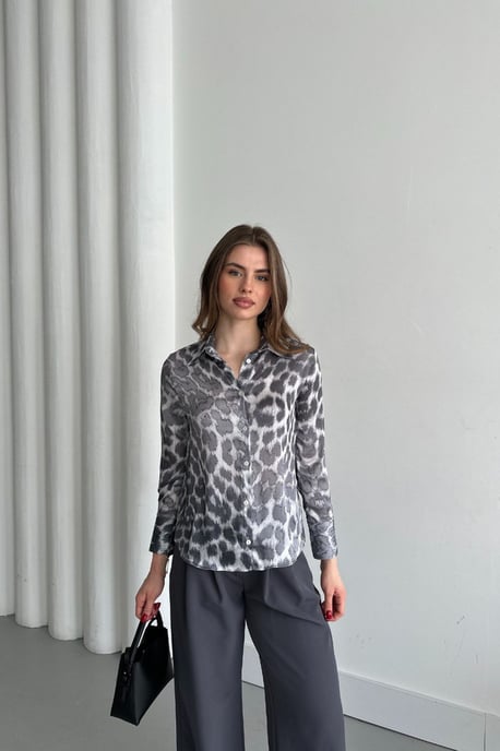Leopardenmuster Knopf-Down Hemd - Image 3
