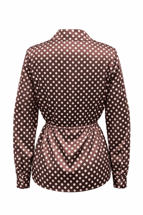 Hemd mit Polka-Dot-Muster und Knopfdetail - Image 3