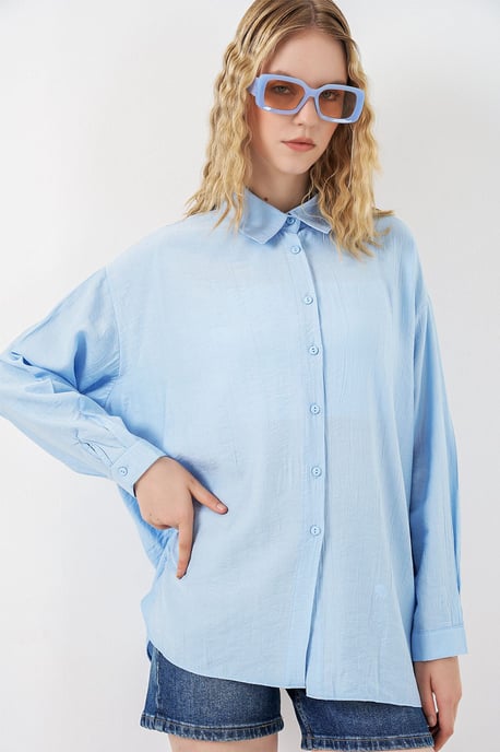 Oversized Langarm-Hemd mit Knopfleiste - Image 4