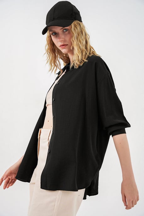 Oversized Langarm-Hemd mit Knopfleiste - Image 3