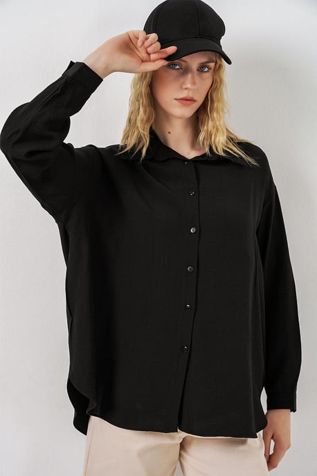 Oversized Langarm-Hemd mit Knopfleiste - Image 4