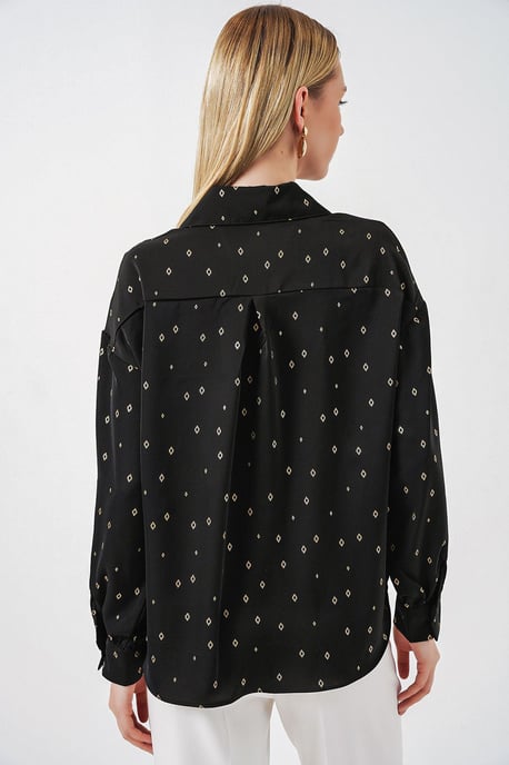 Übergroßes Langarmshirt mit Druck und Tasche - Image 6