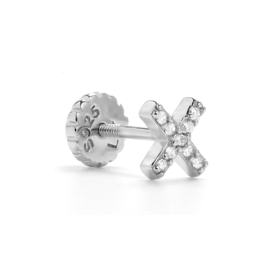 Luxenter 925 Sterling Silber Piercing mit rhodiniertem Brillant Zirkonia - Garlin - Image 1