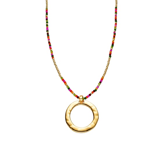 Luxenter Halskette mit rosafarbenem Kristall in 18k Gold - Miota - Image 1