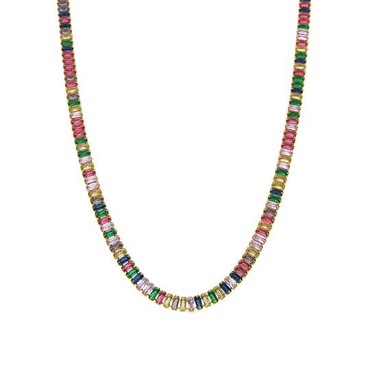 Luxenter Multicolour Zirkonia Halskette aus 18k Gelbgold - Gorys - Image 1