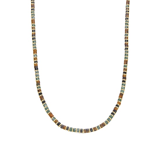 Luxenter Sterling Silber 925 und Tigerauge Halskette mit 18k Gold Finish - Ryhu - Image 1