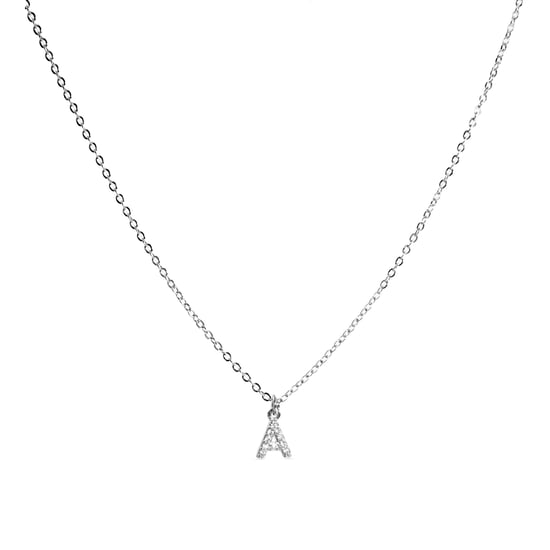 Luxenter Halskette mit glänzenden Zirkonia in Silber - Alphabet - Image 1