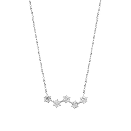 Luxenter Sterling Silber 925 Halskette mit rhodiniertem Brillant Zirkonia - Rani - Image 1