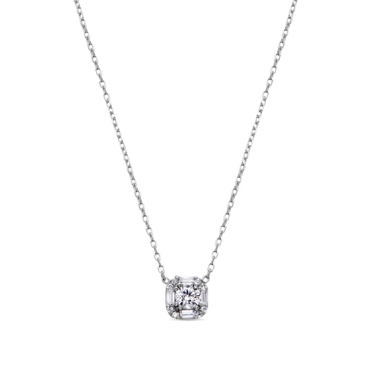 Luxenter Sterling Silber 925 Halskette mit rhodiniertem Brillant Zirkonia - Dyadu - Image 1