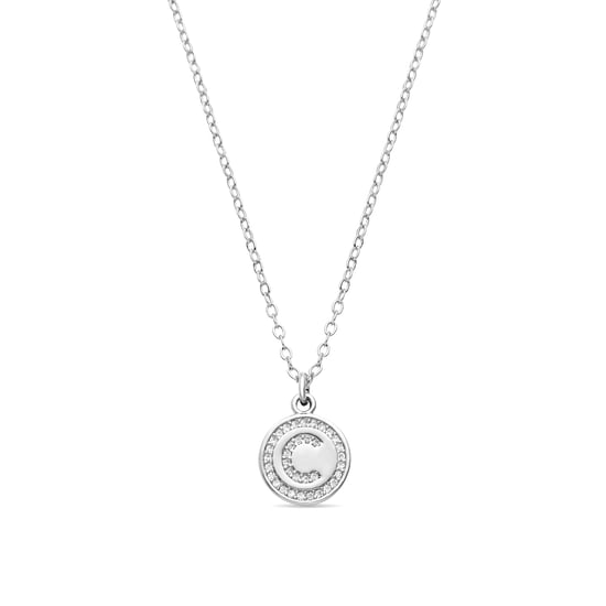 Luxenter Rhodium plattierte Brillant-Zirkonia Halskette - Alphabet - Image 1