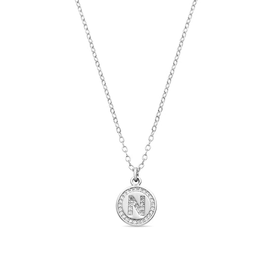 Luxenter Rhodium plattierte Brillant-Zirkonia Halskette - Alphabet - Image 1