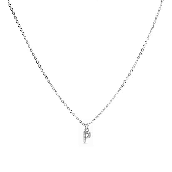 Luxenter Halskette mit glänzenden Zirkonia in Silber - Alphabet - Image 1