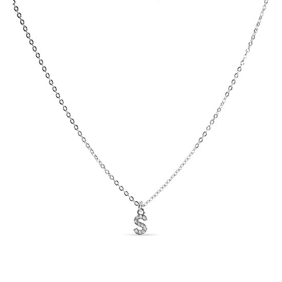 Luxenter Halskette mit glänzenden Zirkonia in Silber - Alphabet - Image 1