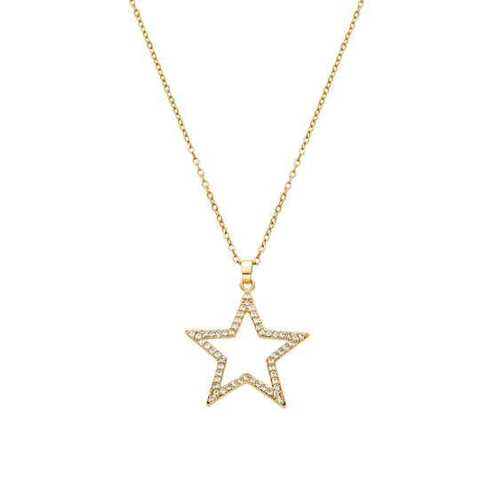 Luxenter Halskette mit glänzendem Zirkonia 18K Gold - Sanem - Image 1