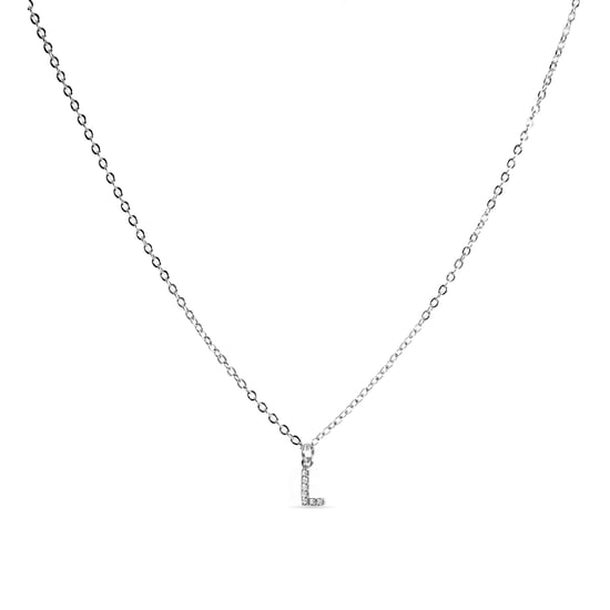 Luxenter Halskette mit glänzenden Zirkonia in Silber - Alphabet - Image 1