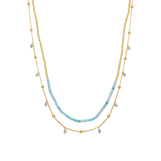 Luxenter Türkis Halskette aus 18k Gelbgold - Akya - Image 1