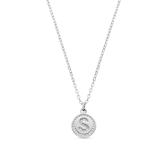 Luxenter Rhodium plattierte Brillant-Zirkonia Halskette - Alphabet - Image 1